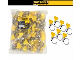 Abraçadeira de aço inox 10x16 mm america borboleta pacote c/ 100 pcs startools ar0261