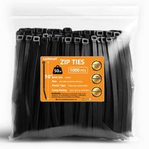 Abraçadeira de cabo COMRUN de 10 polegadas de nylon 1000 unidades 22,68 kg de resistência à tração Abraçadeira de cabo COMRUN de 10 polegadas de nylon 1000 unidades 22,68 kg de resistência à tração
