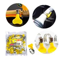 Abraçadeira de Metal com Fecho Borboleta 10-16mm Kit 50 Unidades Abraçadeira de Metal com Fecho Borboleta 10-16mm Kit 50 Unidades