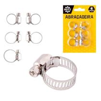 Abraçadeira de Metal Rosca 6 Peças Fixação e Vedação Abraçadeira de Metal Rosca 6 Peças Fixação e Vedação