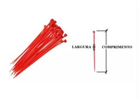 Abraçadeira De Nylon 1.000 Pçs 3,6 X 150 Cor Vermelha Fita