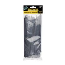 Abraçadeira de Nylon 20CM X 7,6MM para Fixação de Cabos com Proteção UV Preta Startools Abraçadeira de Nylon 20CM X 7,6MM para Fixação de Cabos com Proteção UV Preta Startools