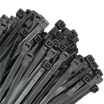 Abraçadeira de nylon - 300 x 4,8 mm cor preta (pc100 un)