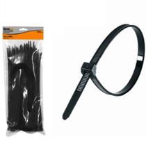 Abraçadeira de nylon 4,8 mm x 40 cm 100 peças - BFH1636 (Preto) Abraçadeira de nylon 4,8 mm x 40 cm 100 peças - BFH1636 (Preto)