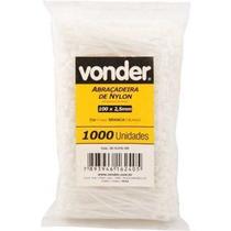 Abraçadeira de Nylon Branca 1000 peças - Vonder