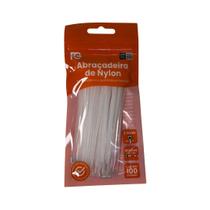 Abracadeira de nylon branca 2mm x 100mm pct/100 - fc fontes Abracadeira de nylon branca 2mm x 100mm pct/100 - fc fontes