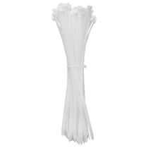 Abraçadeira De Nylon Branca Grande 7,5mm x 370mm - 100 Unidades