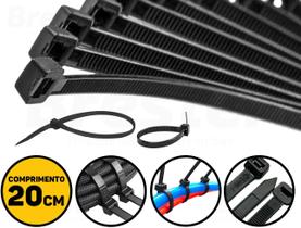 Abraçadeira de Nylon Preta 2,5 x 200mm Fertak 1323 Abraçadeira de Nylon Preta 2,5 x 200mm Fertak 1323