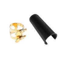 Abraçadeira Dourada Soprano e Tampa Redonda Preta