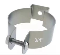 Abraçadeira Galvanizada Tipo D 3/4 com Parafuso Abraçadeira Galvanizada Tipo D 3/4 com Parafuso