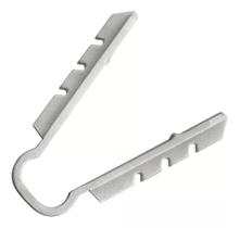 Abraçadeira Gramp 8mm Clamp Fixar Fios Mangueiras Fixação Cabos Coaxiais Rg06 Rg09 Rodapé Canto Parede Kit 100 peças