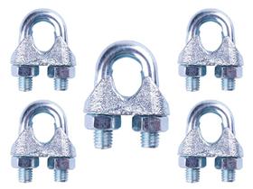 Abraçadeira grampo clip para cabo de aço 3/8 - 5 unidades