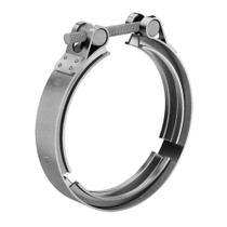 Abraçadeira inox escapamento caminhão vw constellation 3,5 polegadas c/ canaleta