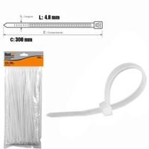 Abraçadeira NYLON 100 Peças Branca 4.8X300 MM - Bestfer