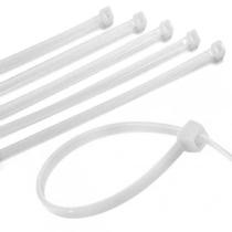 Abraçadeira Nylon 100mm X 2,5mm Branco 100 Unidades - Force Line