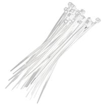 Abraçadeira Nylon 2.5x200mm 100 Uni proteção UV TroyaTools Branco