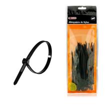 Abraçadeira Nylon 200mm X 2,5mm Preto Pacote Com 100 Peças Abraçadeira Nylon 200mm X 2,5mm Preto Pacote Com 100 Peças