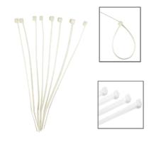 Abraçadeira Nylon 4,8X500Mm C/100 Pcs Fios Cabos - Branco