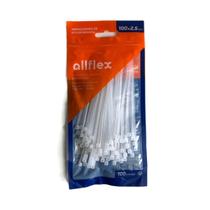 Abraçadeira Nylon Allflex 100x2,5mm Branca Pacote 100 Un