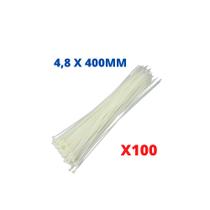 Abraçadeira Nylon Branca 4,8 X 400mm C/100 Unidades