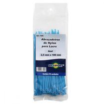 Abracadeira Nylon Brasfort Azul 2,5X100 50 Pecas 7293