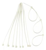 Abraçadeira nylon fita plástica 4.8x500mm 100pç branco eda cinta presilha lacre organizar cabo resistente