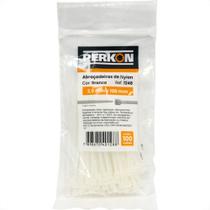 Abracadeira Nylon Perkon Branca 25X100 100 Pecas 1248