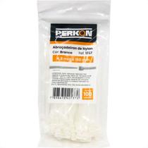 Abracadeira Nylon Perkon Branca 4,8X150 100 Pecas 1257