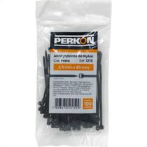 Abracadeira Nylon Perkon Preta 2,5X 80 100 Pecas 1278 Abracadeira Nylon Perkon Preta 2,5X 80 100 Pecas 1278