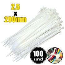 Abraçadeira Nylon Presilha Fita Amarra 20cm X2,5mm 100un