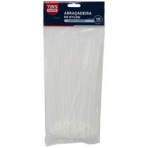 Abraçadeira Nylon Presilha Prender Organizar Fios Preto/Branca - 100un - Todos os Tamanhos Abraçadeira Nylon Presilha Prender Organizar Fios Preto/Branca - 100un - Todos os Tamanhos