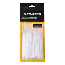 ABRACADEIRA NYLON THOMPSON BRANCA 7,6mmx400mm COM 50 PECAS