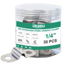 Abraçadeira para conduíte OURU 1/4" em aço inoxidável 304, 30 peças Abraçadeira para conduíte OURU 1/4" em aço inoxidável 304, 30 peças