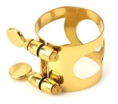 Abraçadeira Para Sax Soprano Laqueado Dourada Royal Kl Bm04 Abraçadeira Para Sax Soprano Laqueado Dourada Royal Kl Bm04