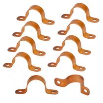 Abraçadeira para Tubo PROCURU 3/4" Cobre, Kit com 10 Unidades, Fixação com Dois Furos Abraçadeira para Tubo PROCURU 3/4" Cobre, Kit com 10 Unidades, Fixação com Dois Furos