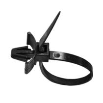 Abraçadeira Plástica Nylon Clip 6mm 1,3x4x120mm Preta 10 Unidades