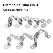 Abraçadeira Rígida De Aço Inoxidável M5-50, 20 Peças, Suporte Em U Para Cabos, 5-50mm Para Fixação