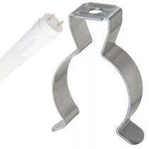 Abraçadeira Suporte Para Lâmpada Florescence Led Tubular T-10 20 a 40W Aço Zincado Sustentação Redy