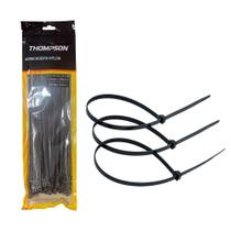 Abraçadeira Thompson Nylon 300 x 4,8mm Preto - Embalagem com 100 unidades