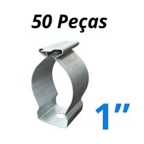 Abraçadeira Tipo D C Cunha 1 Polegadas Zincadas 50 Pcs