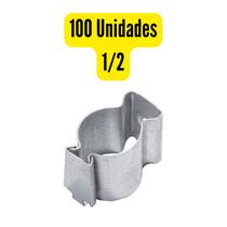 Abraçadeira Tipo D Cunha Aço (1/2, 3/4, 1") - 100 Unidades