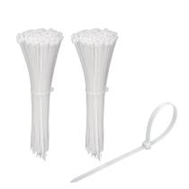 Abraçadeiras de cabo KOOWIN, pacote com 200, 15 cm, nylon, plástico, branco