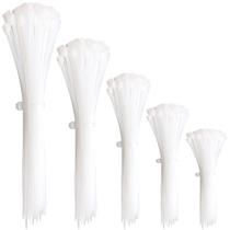 Abraçadeiras de cabo Oksdown White Nylon 300 unidades, tamanhos variados de 10 a 30 cm Abraçadeiras de cabo Oksdown White Nylon 300 unidades, tamanhos variados de 10 a 30 cm