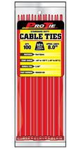 Abraçadeiras de cabo ProTie Standard Duty, nylon vermelho de 8 polegadas, pacote com 100