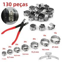 Abraçadeiras De Mangueira Em Aço Inoxidável 304, 130 Peças Com Alicate, Anéis De Fixação De Orelha Abraçadeiras De Mangueira Em Aço Inoxidável 304, 130 Peças Com Alicate, Anéis De Fixação De Orelha