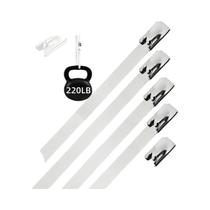 Abraçadeiras De Metal Em Aço Inoxidável 304 De Alta Resistência, 50 Peças Para Enrolamento De