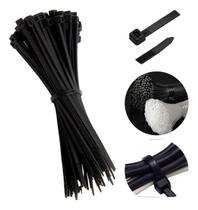 Abraçadeiras de Nylon 30cm 1000 Unidades Pretas Presilhas Plásticas para Cabos, Canos e Fios