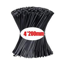 Abraçadeiras De Nylon Brancas E Pretas Com Travamento Automático 100 200 300 500 1000 Peças Anel De