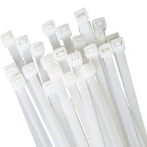 Abraçadeiras de Nylon Branco WANGFA - 100 Unidades (18 Polegadas, 27kg de Tração)