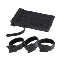 Abraçadeiras De Nylon Pretas 100 Peças Com Fivela Em T Autoadesivas Para Organização De Cabos De